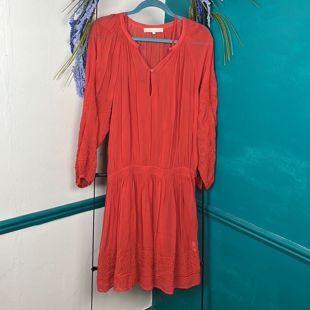 Vanessa Bruno scoop neck knee length dress. Matching separate slip dress under. - Picture 4 of 7